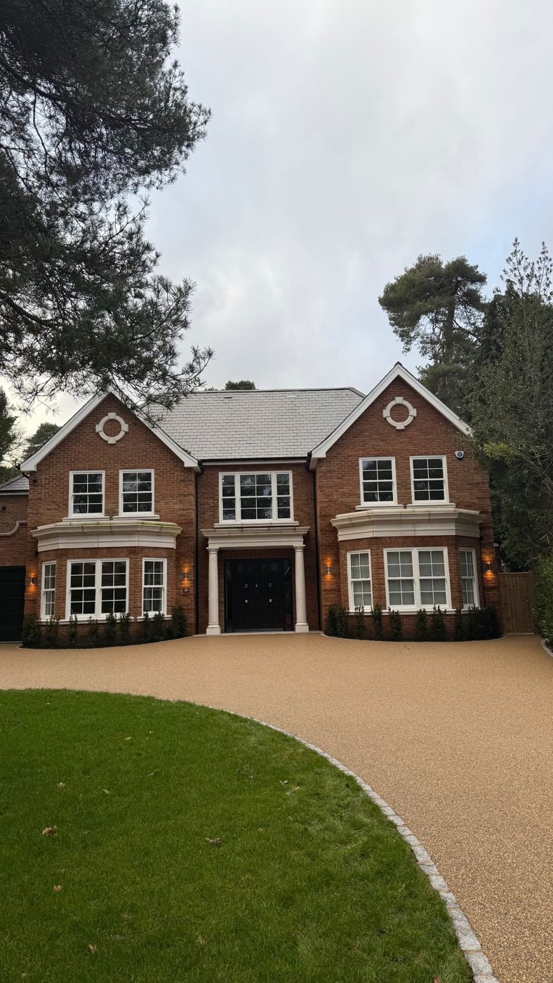 Golden resin driveway