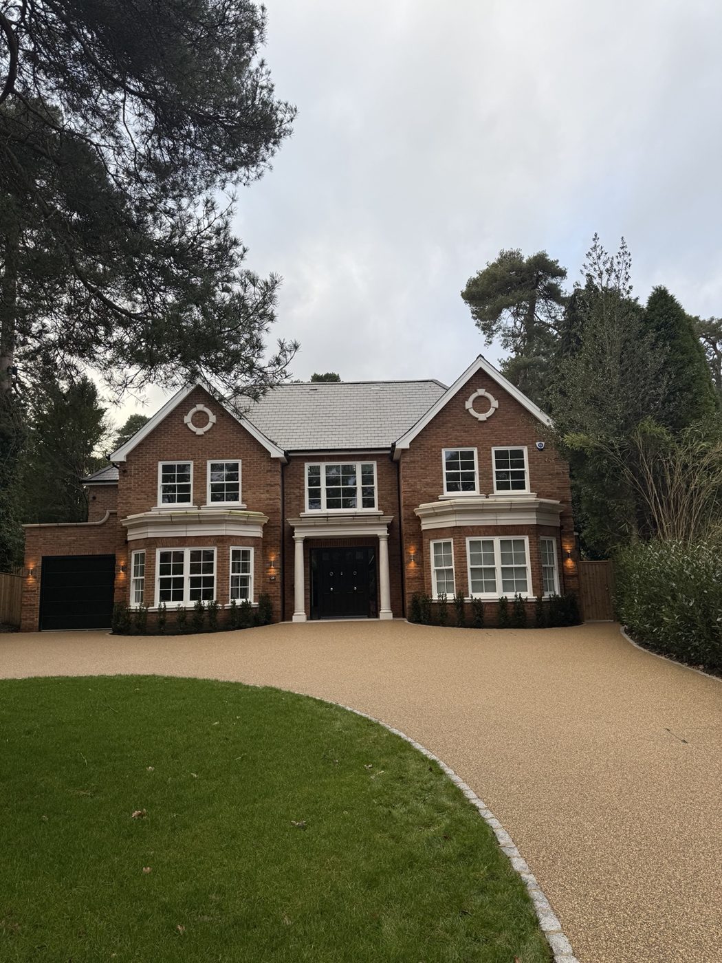 Golden resin driveway